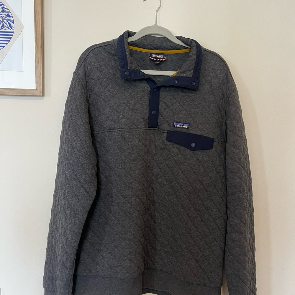 Patagonia Gray Quilted Men's Sweater